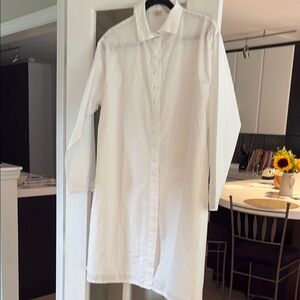 Classic White Button-Up Shirt/ Dress